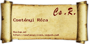Csetényi Róza névjegykártya